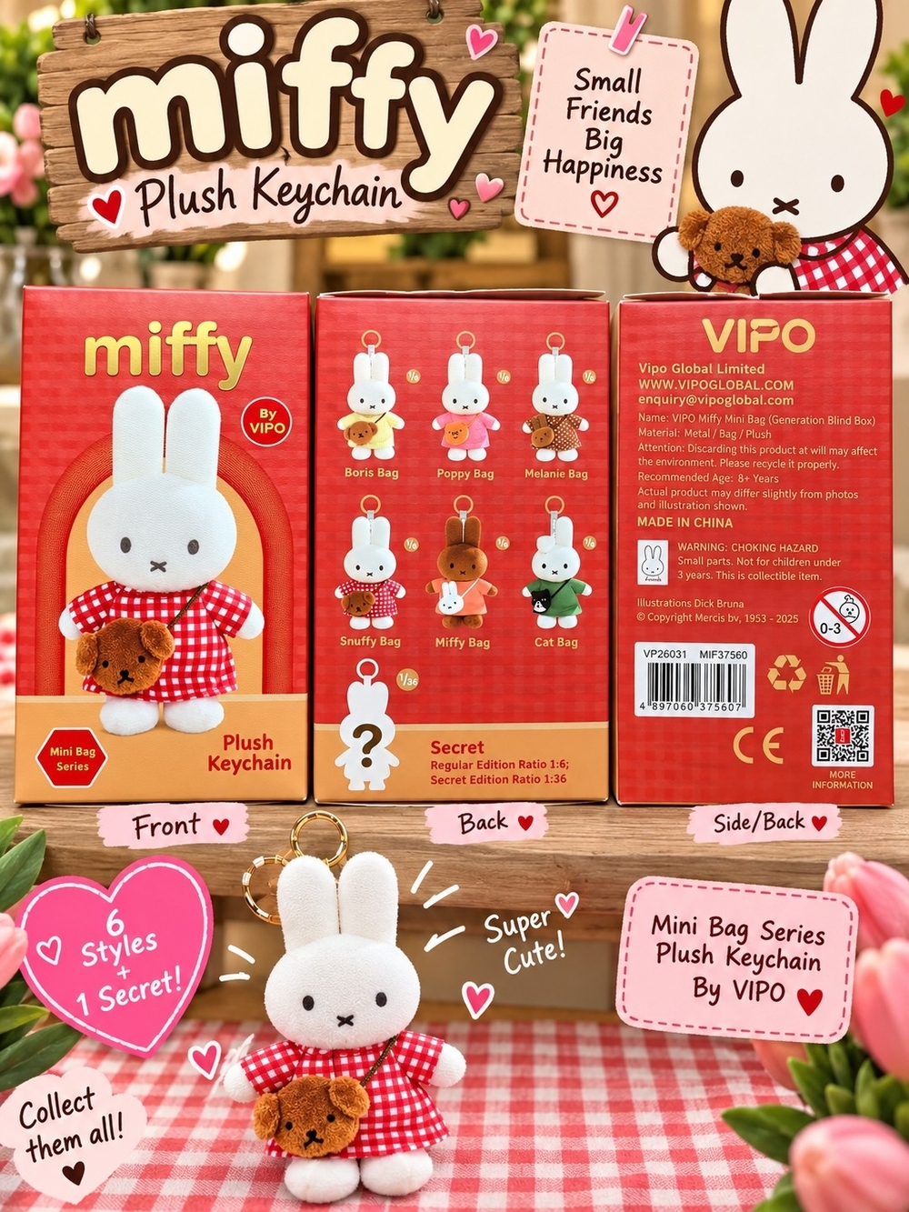 Miffy Plush Keychain Mini Bag Series -Blind Box